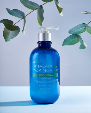 POGONIA Очищающий шампунь с маслом моринги и гималайской солью, 500 мл